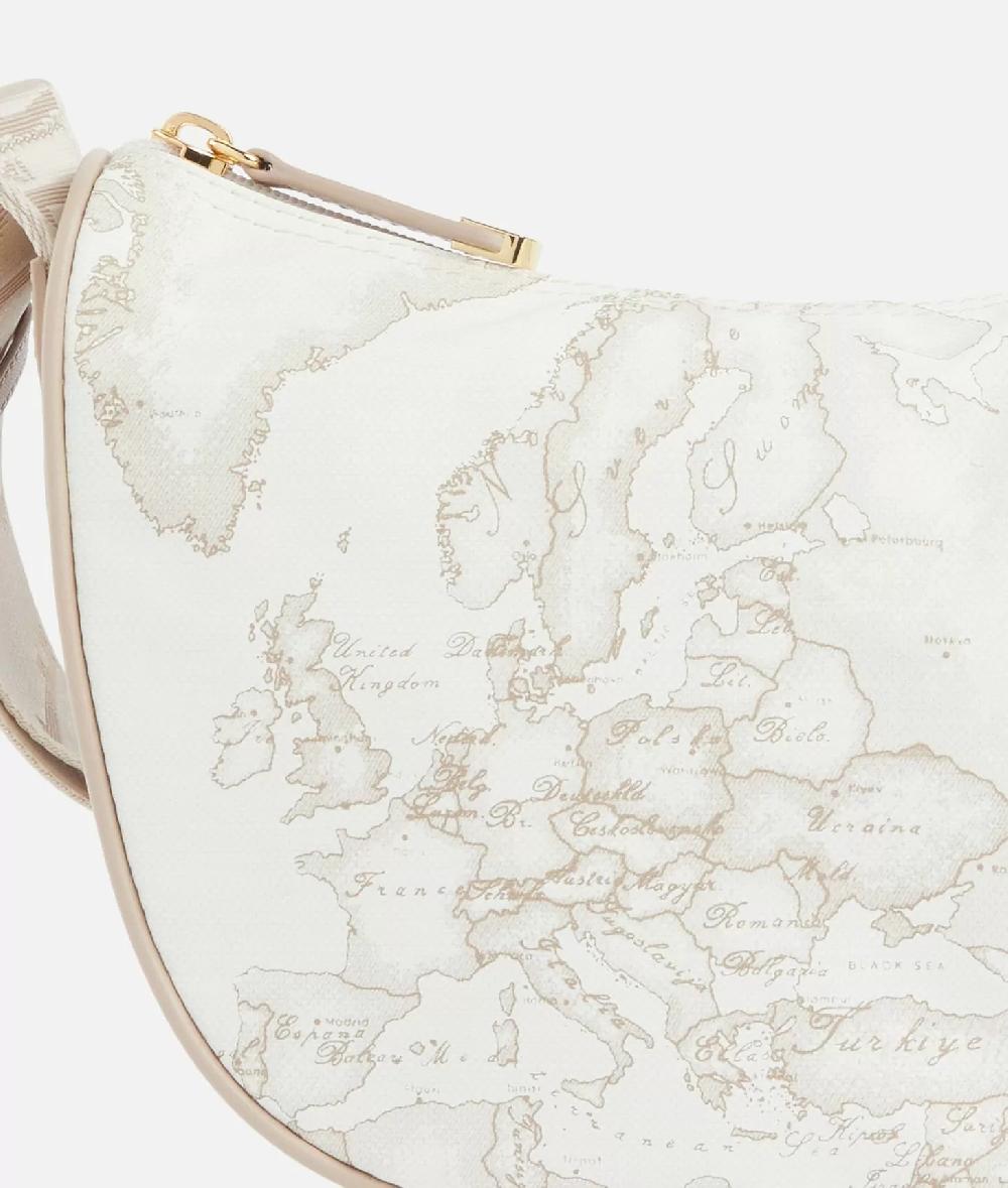 Alviero martini 1a classe Geo Soft White tracolla a mezzaluna piccola Promozione Limitata