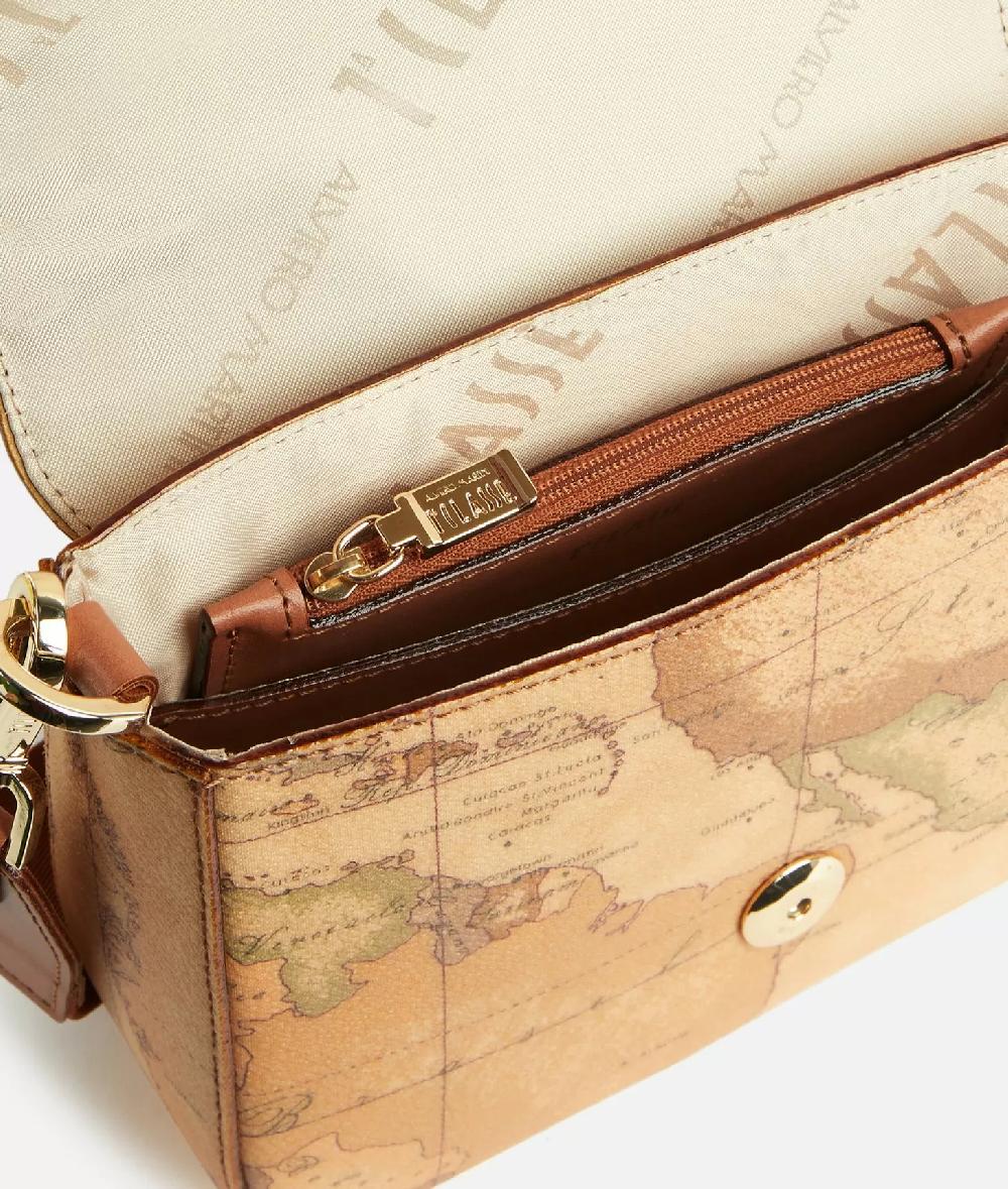 Alviero martini 1a classe Borsa a tracolla in tessuto stampa Geo Classic Naturale Saldi Di Fabbrica