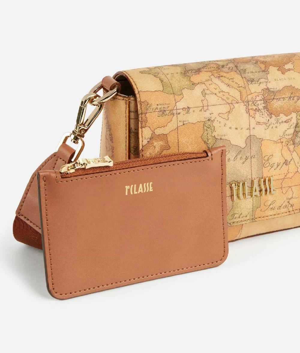 Alviero martini 1a classe Borsa a tracolla in tessuto stampa Geo Classic Naturale Saldi Di Fabbrica