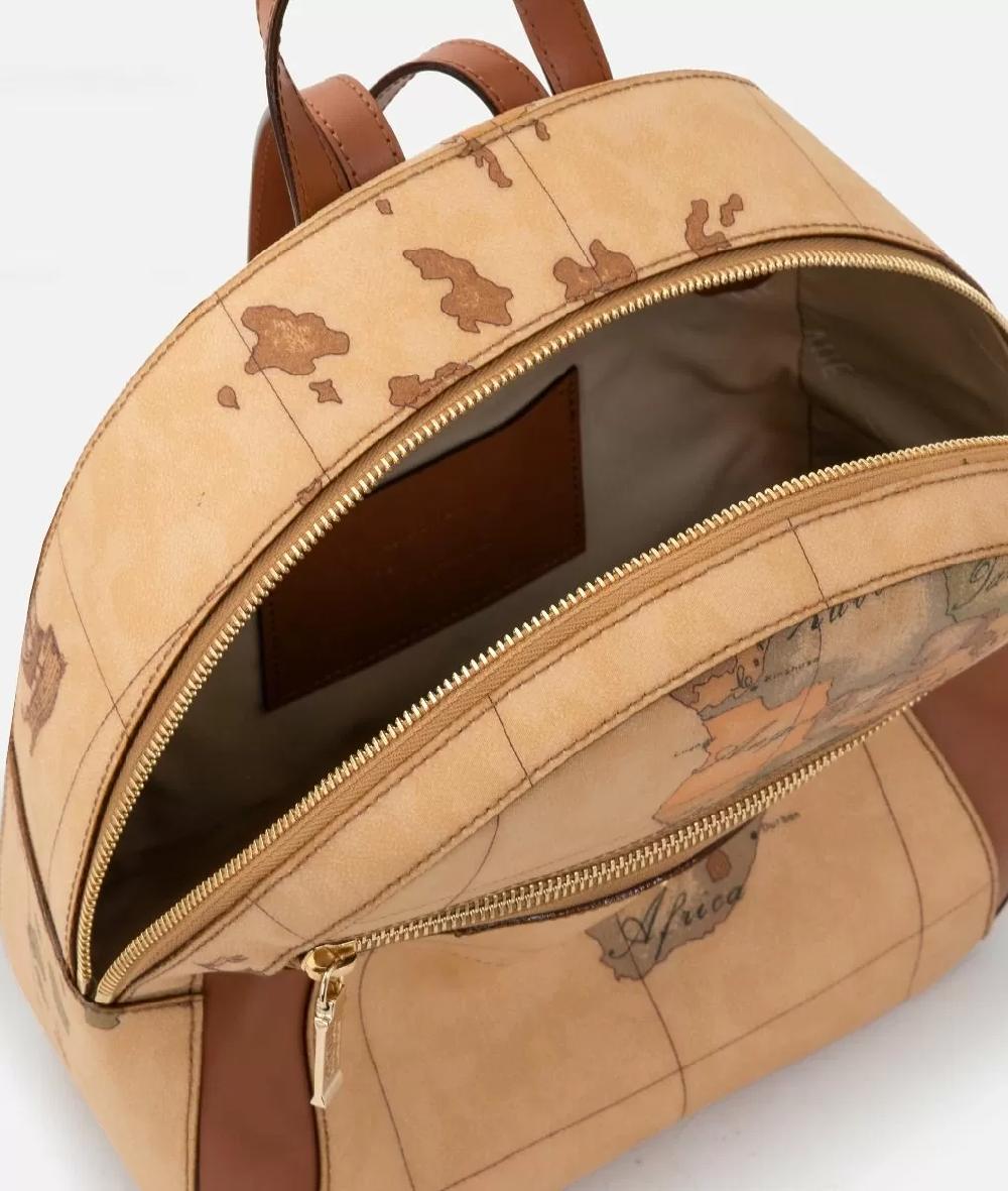 Alviero martini 1a classe Geo Classic zaino con inserti frontali in pelle Pezzi Unici