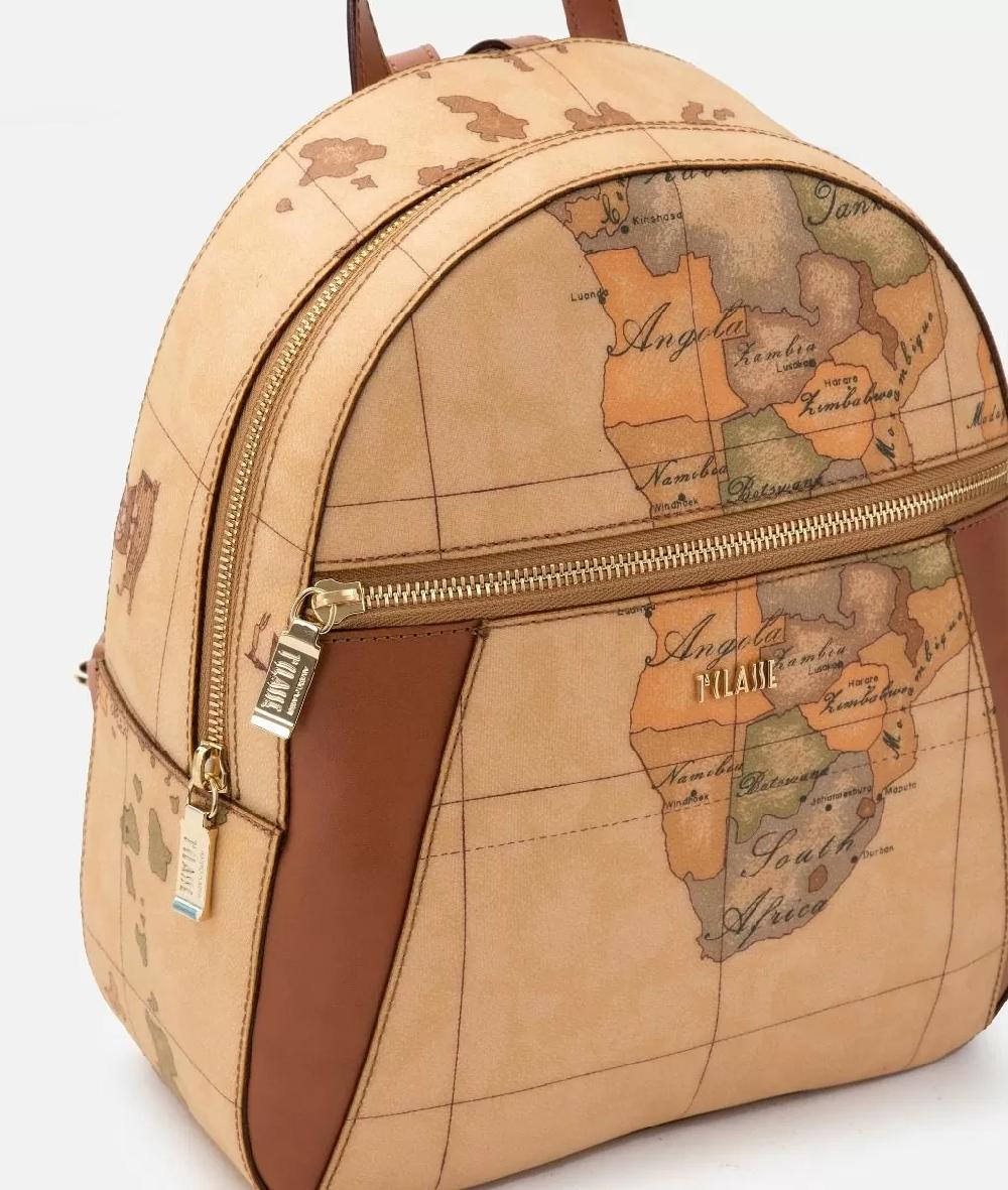 Alviero martini 1a classe Geo Classic zaino con inserti frontali in pelle Pezzi Unici