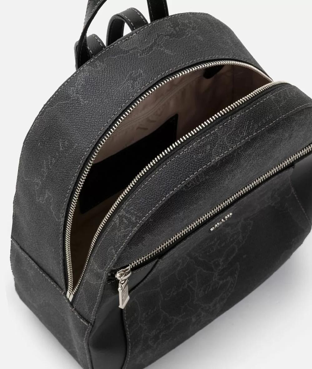 Alviero martini 1a classe Geo Black zaino con inserti frontali in pelle Soddisfazione Garantita