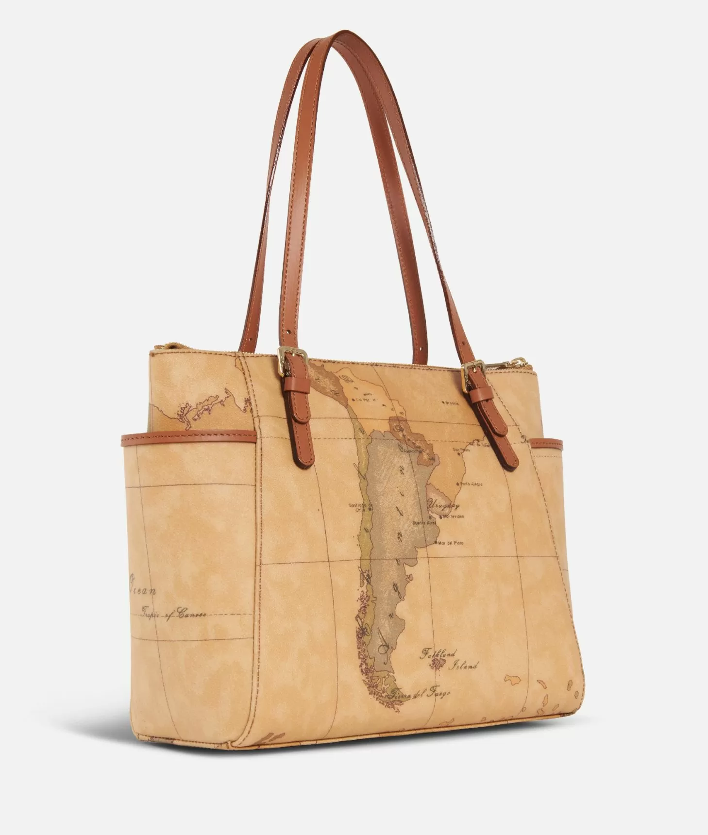 Alviero martini 1a classe Geo Classic Shopping bag con fibbie Vendita Calda