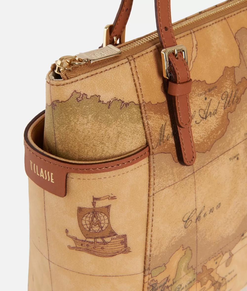 Alviero martini 1a classe Geo Classic Shopping bag con fibbie Vendita Calda